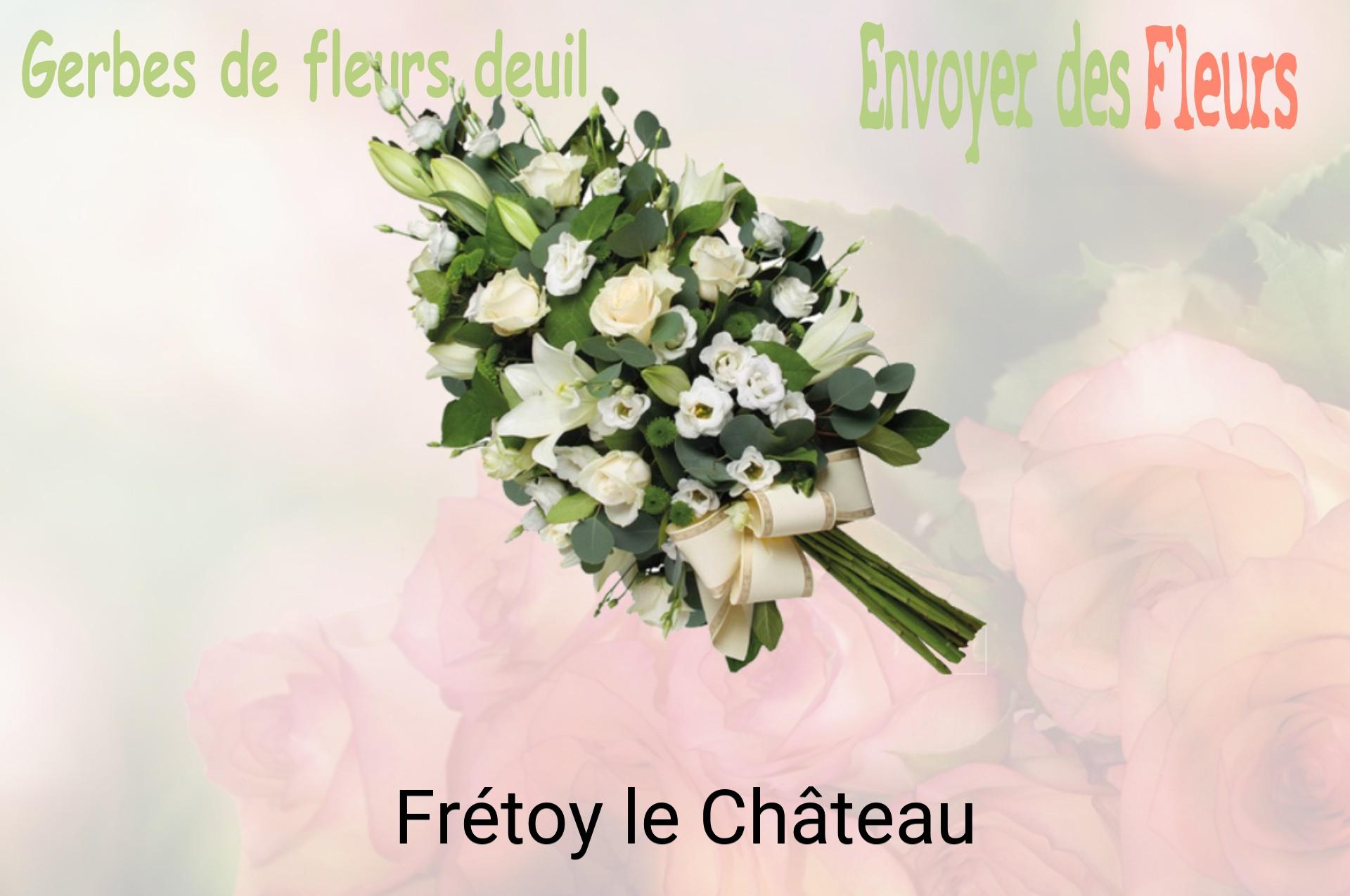 Gerbe de fleurs de deuil livrée à Frétoy-le-Château